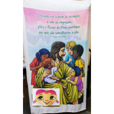Manta - Jesus e as Crianças- rosto menina